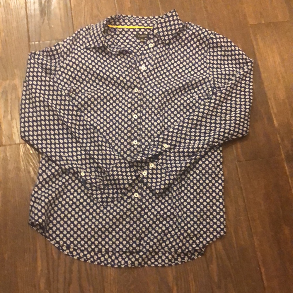 Talbots Size Medium Button Down Long Sleeve Top - image 1